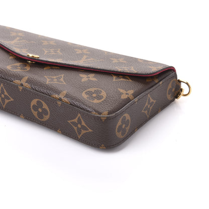 Louis Vuitton Monogram Pochette Felicie Chain Wallet Fuchsia 6 of 10
