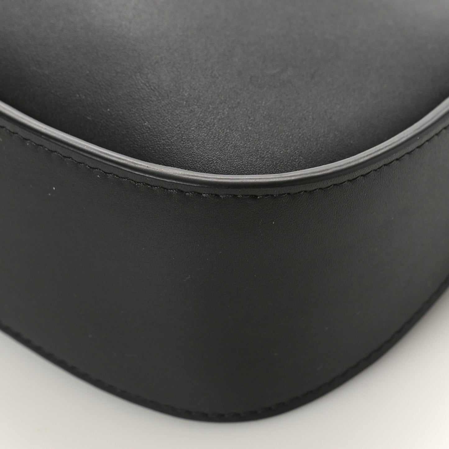 Smooth Calfskin Half Moon Shoulder Bag Black