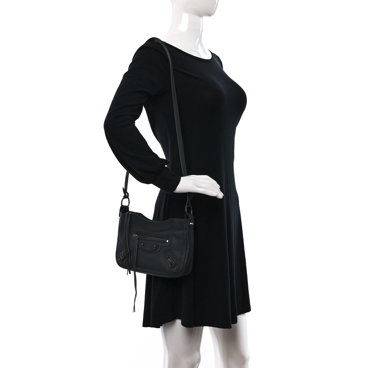 Balenciaga Veau Soyeux Classic Hardware Hip Gris Fossile 2 of 9
