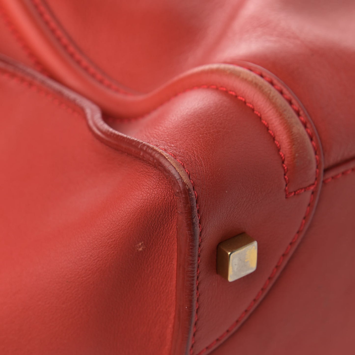 Smooth Calfskin Mini Luggage Red