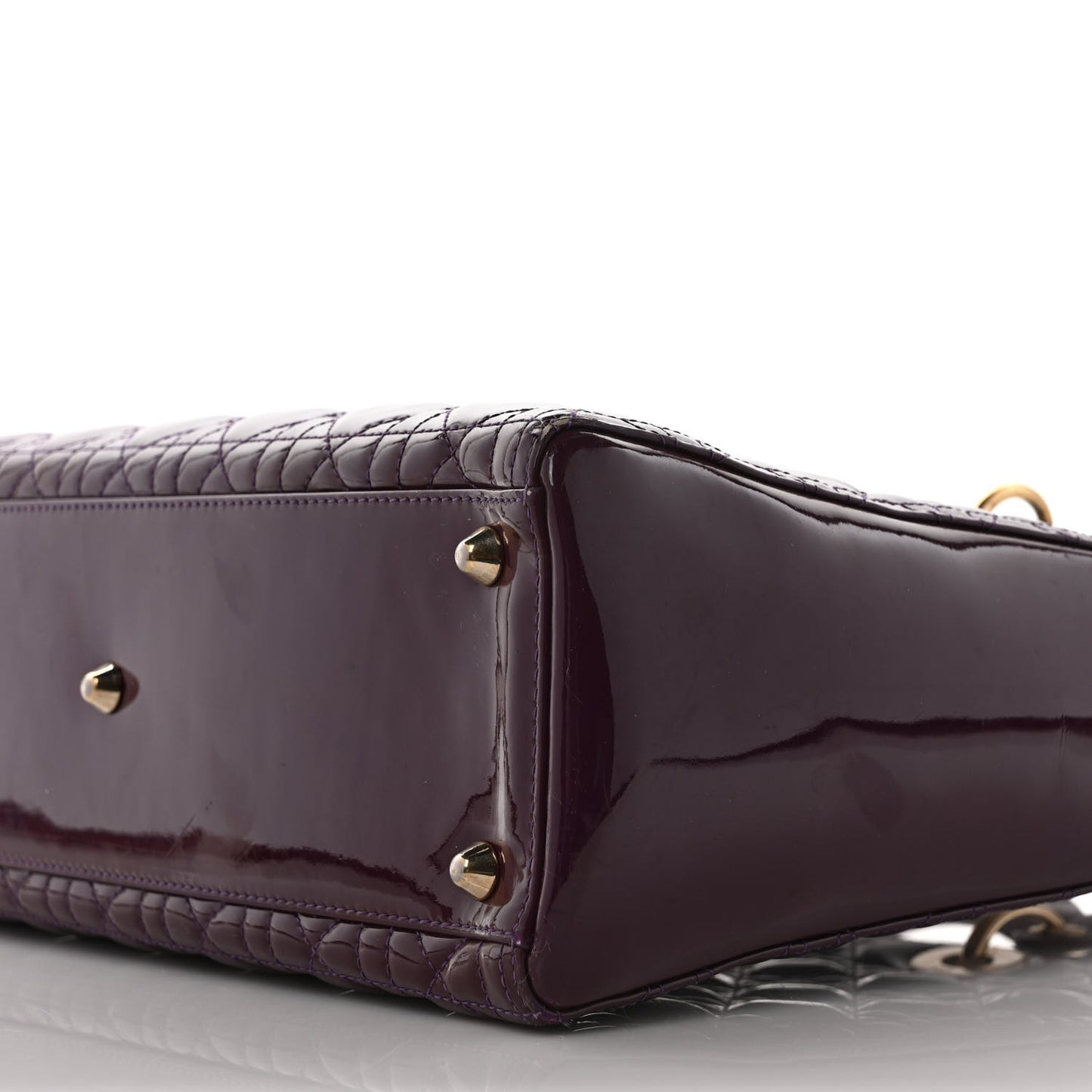 Patent Cannage Large Lady Dior Violet Purple