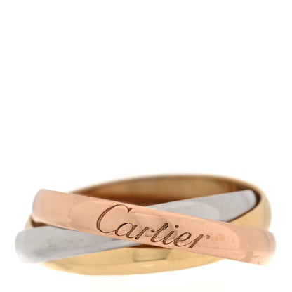 Cartier 18K Pink Yellow White Gold Small Trinity Ring 50 5.25 1 of 4