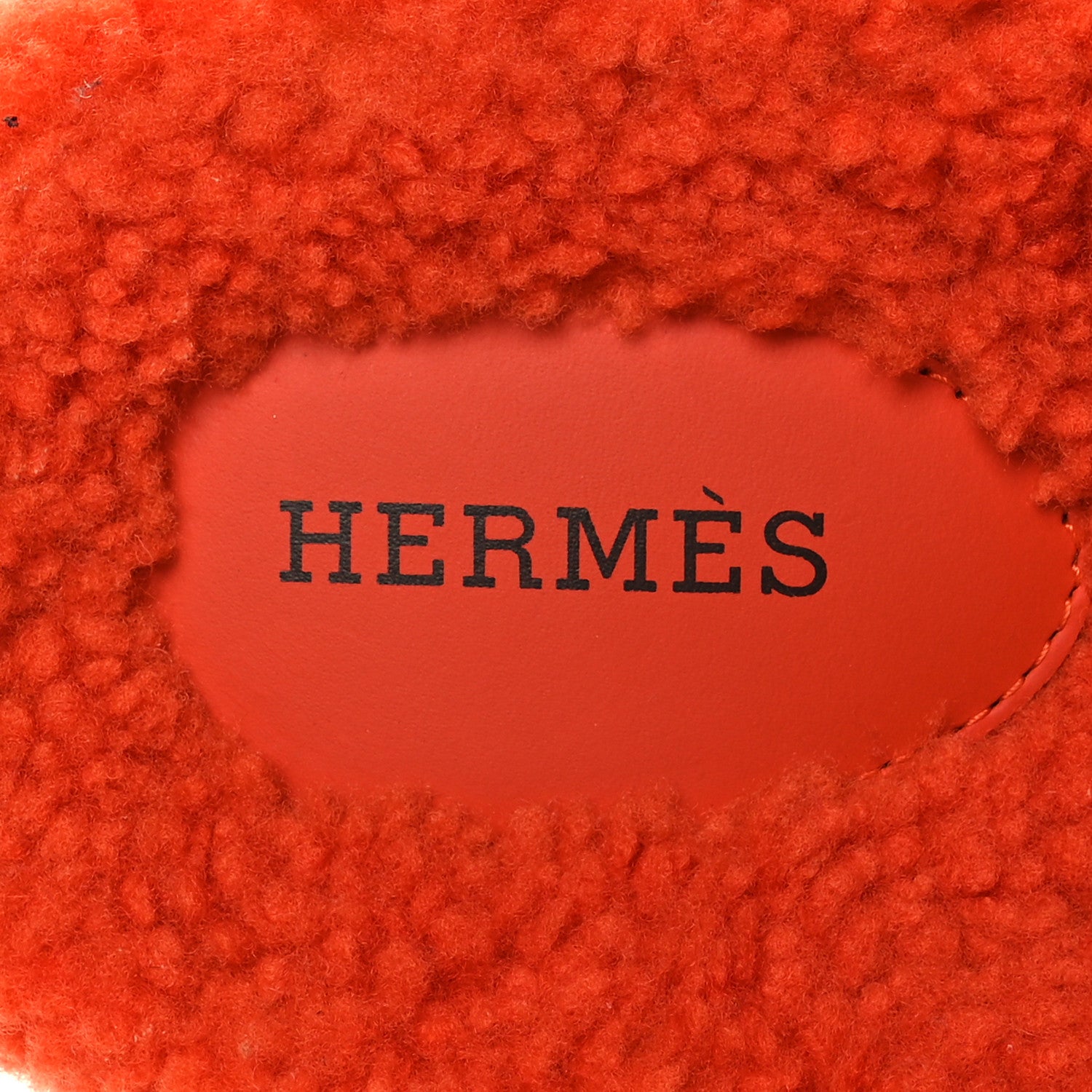 Hermes Woolskin Womens Chypre Sandals 38 Orange 7 of 7