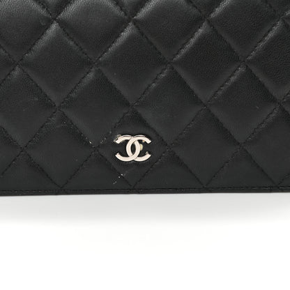 Chanel Lambskin Quilted Yen Wallet Black 13 of 14