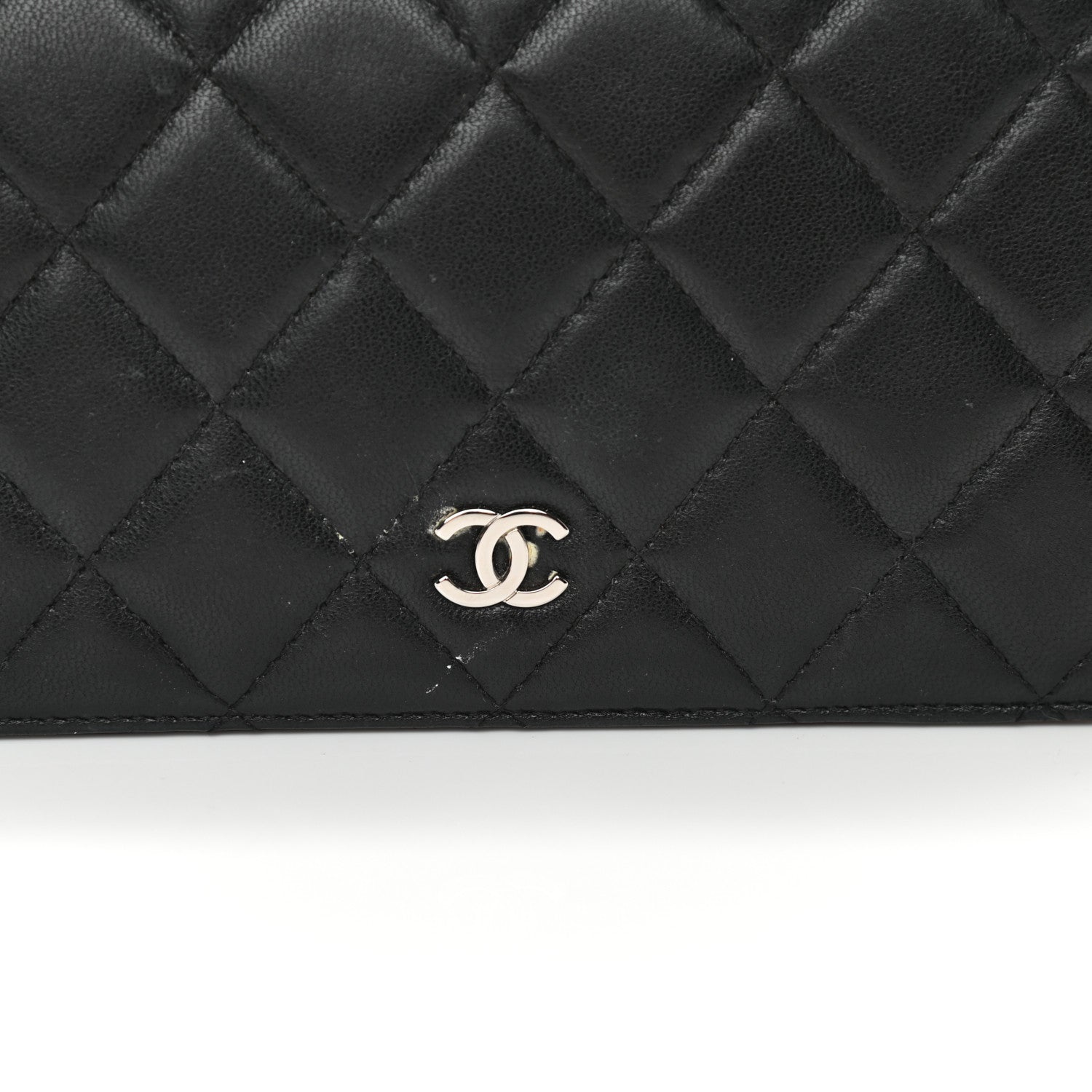 Chanel Lambskin Quilted Yen Wallet Black 12 of 13