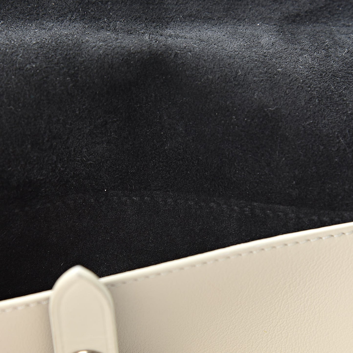 Grained Calfskin Strap Passport Cover Black Chalk
