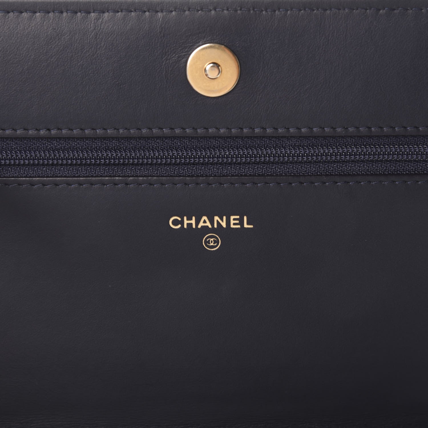 Chanel Caviar Quilted Boy Wallet On Chain WOC Navy 6 of 11