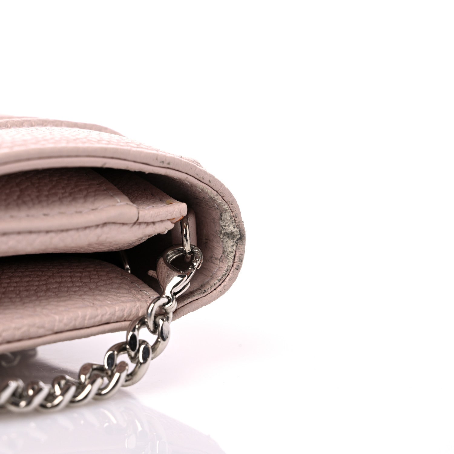Christian Dior Grained Calfskin Diorama Croisiere Chain Wallet Rose Poudre 13 of 15