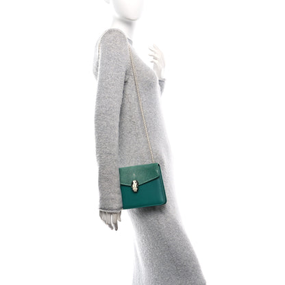 Bulgari Galuchat Calfskin Serpenti Forever Crossbody Bag Green 2 of 10