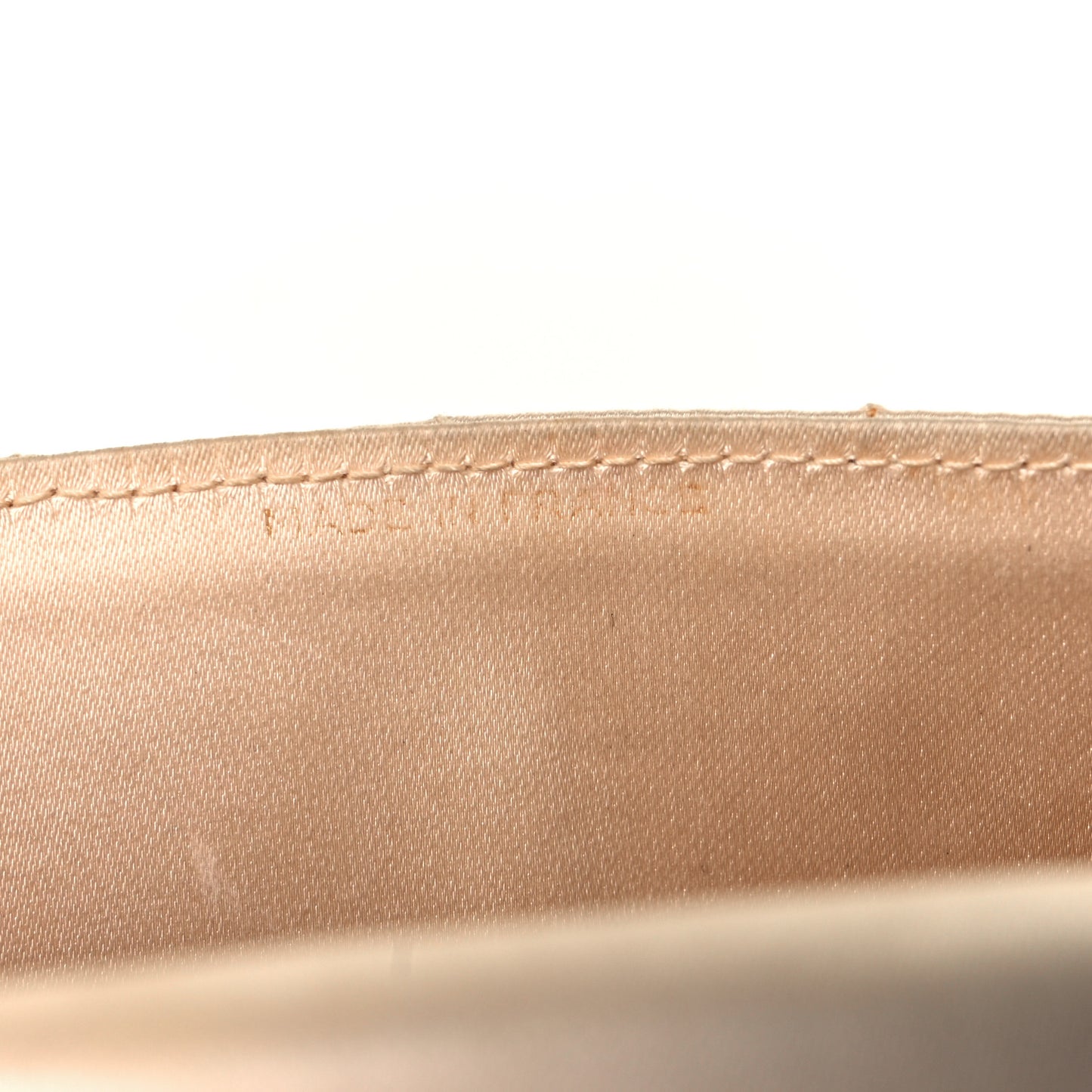 Satin Gripoix Quilted Small Flap Beige