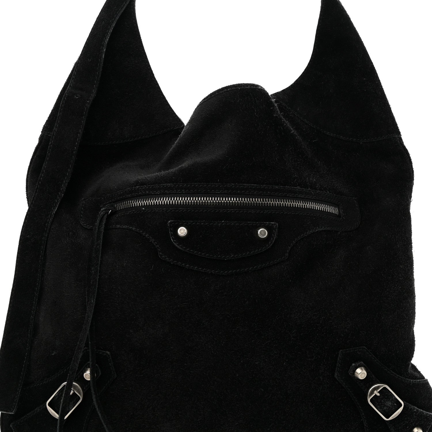 Balenciaga Suede Classic Hardware Besace Hobo Black 9 of 11