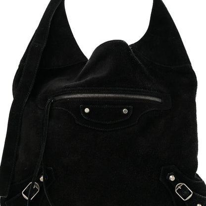 Balenciaga Suede Classic Hardware Besace Hobo Black 9 of 11