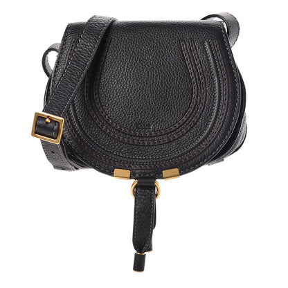 Chloe Calfskin Mini Marcie Round Crossbody Bag Black 1 of 10