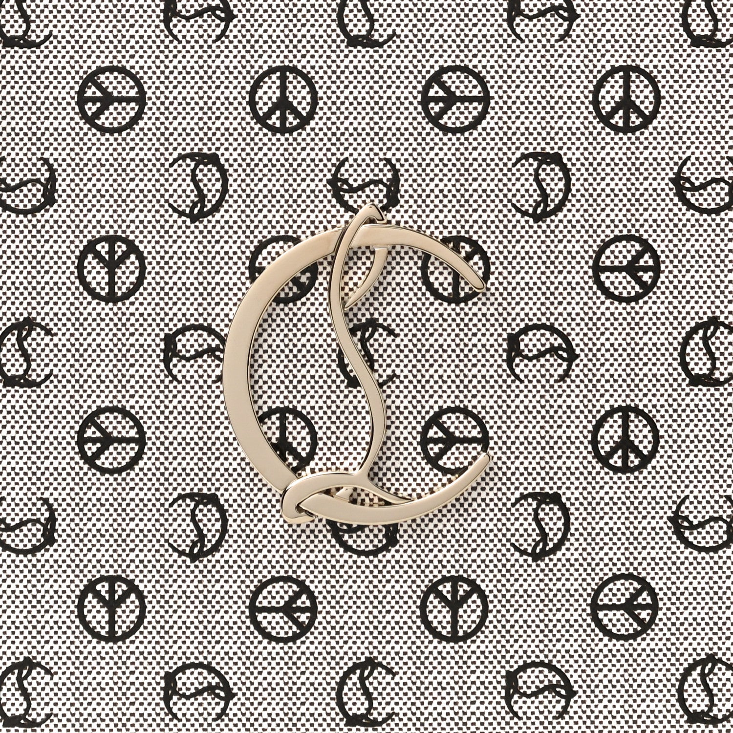 Christian Louboutin Radioloubi Peace Toile Shoulder Bag Cuoio 8 of 10