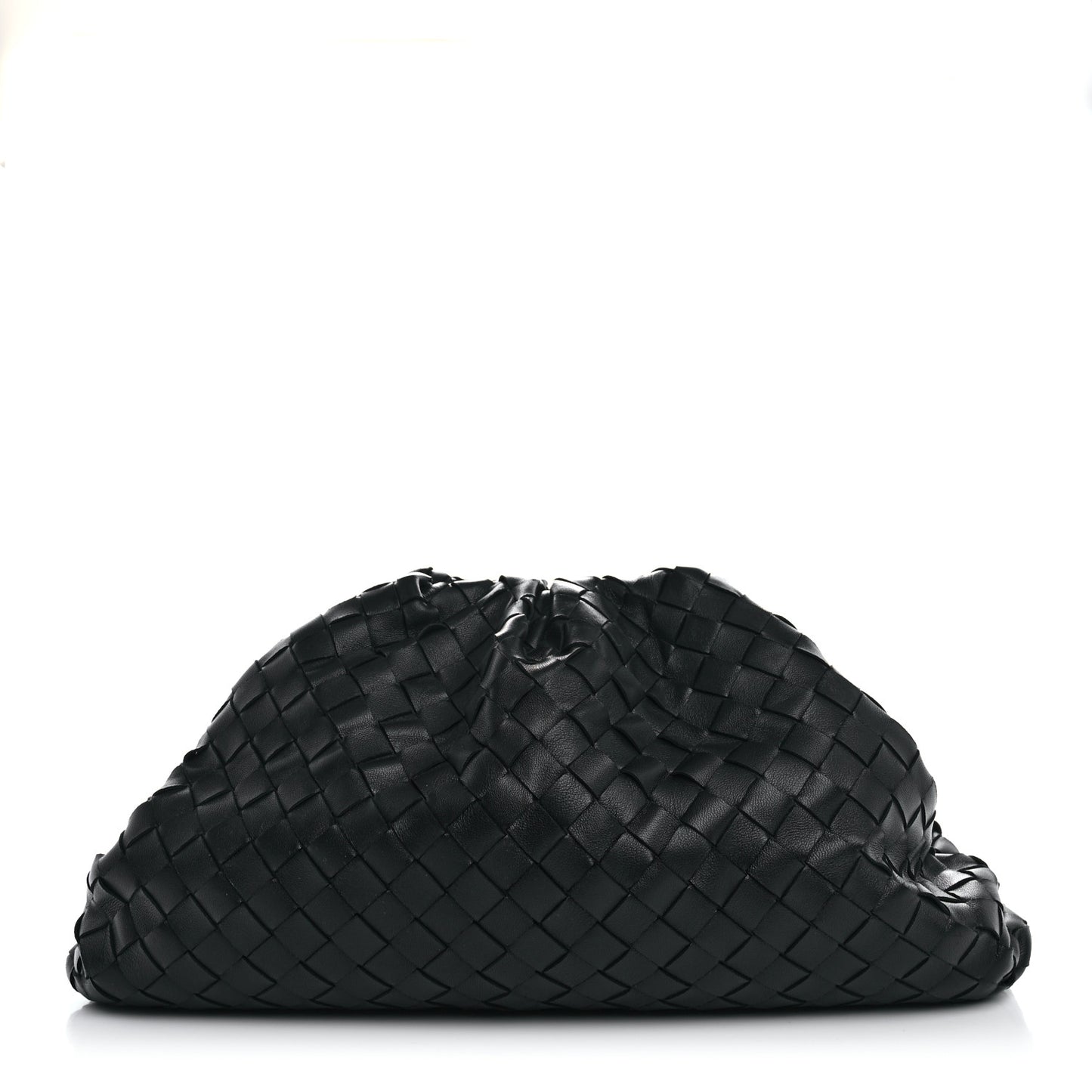 Nappa Maxi Intreccio The Pouch Oversized Clutch Black