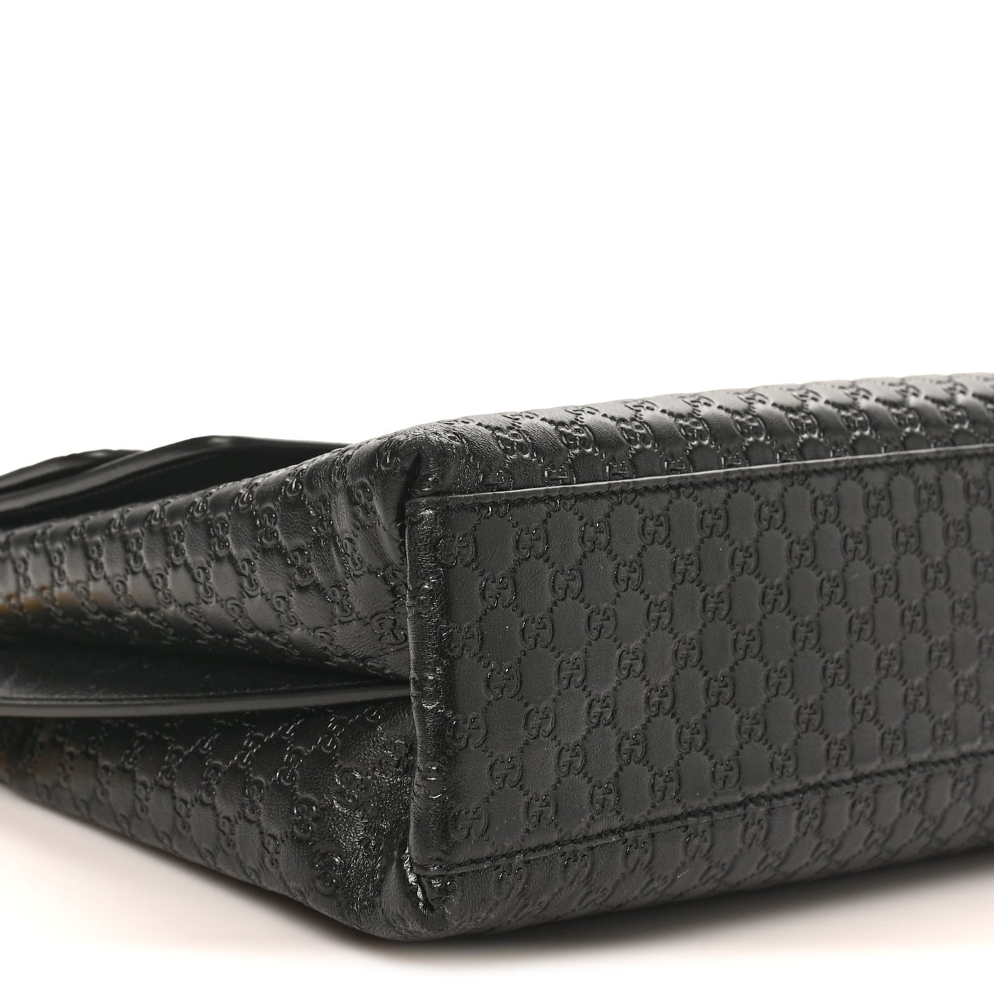 GG Grainy Calfskin Large Chain Shoulder Bag Black