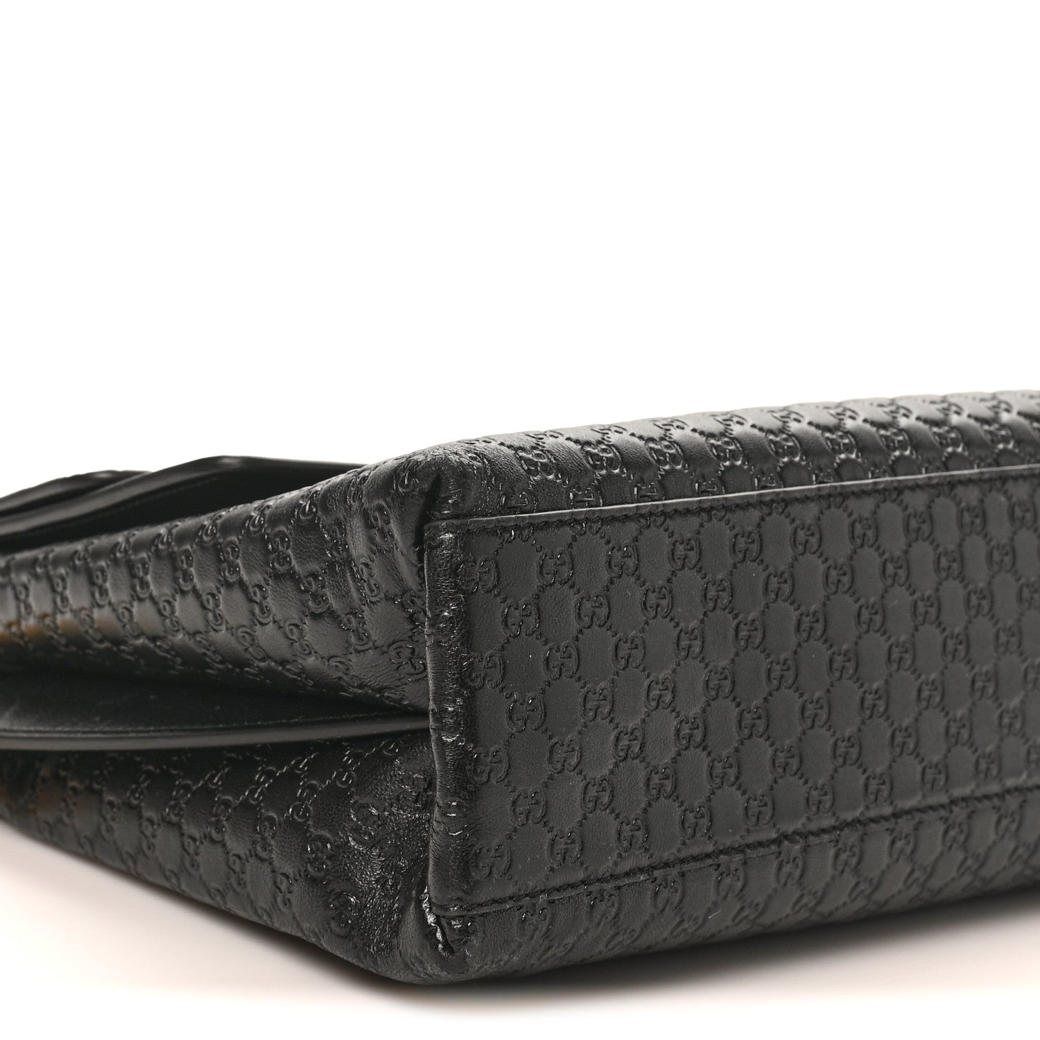 Gucci GG Grainy Calfskin Large Chain Shoulder Bag Black 9 of 10