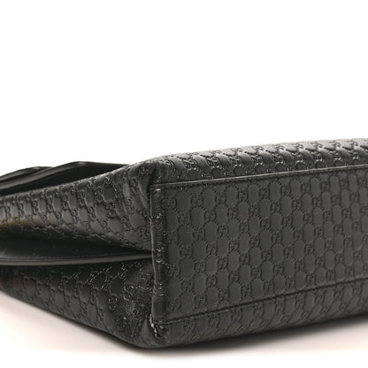 Gucci GG Grainy Calfskin Large Chain Shoulder Bag Black 9 of 10