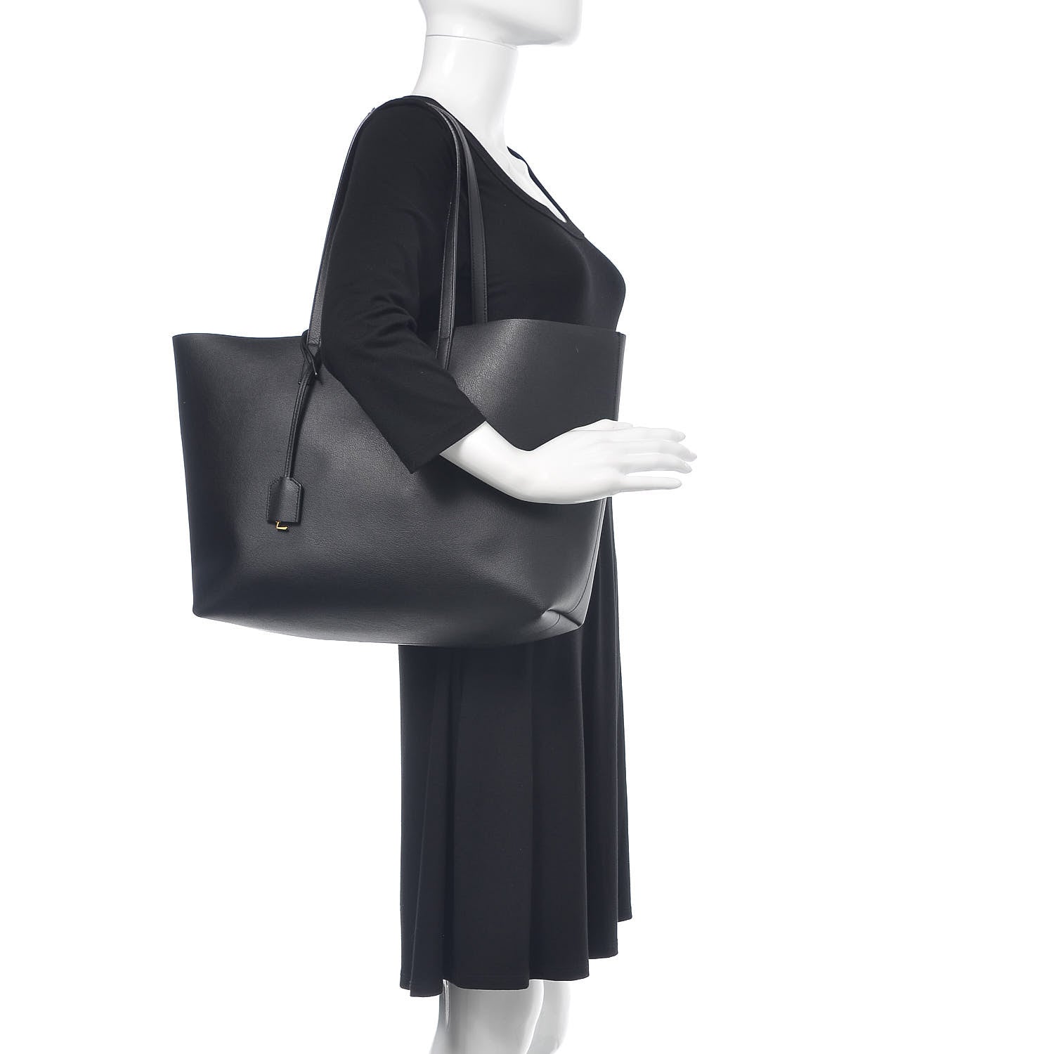 Saint Laurent Calfskin Large Shopping Tote Black 2 of 11