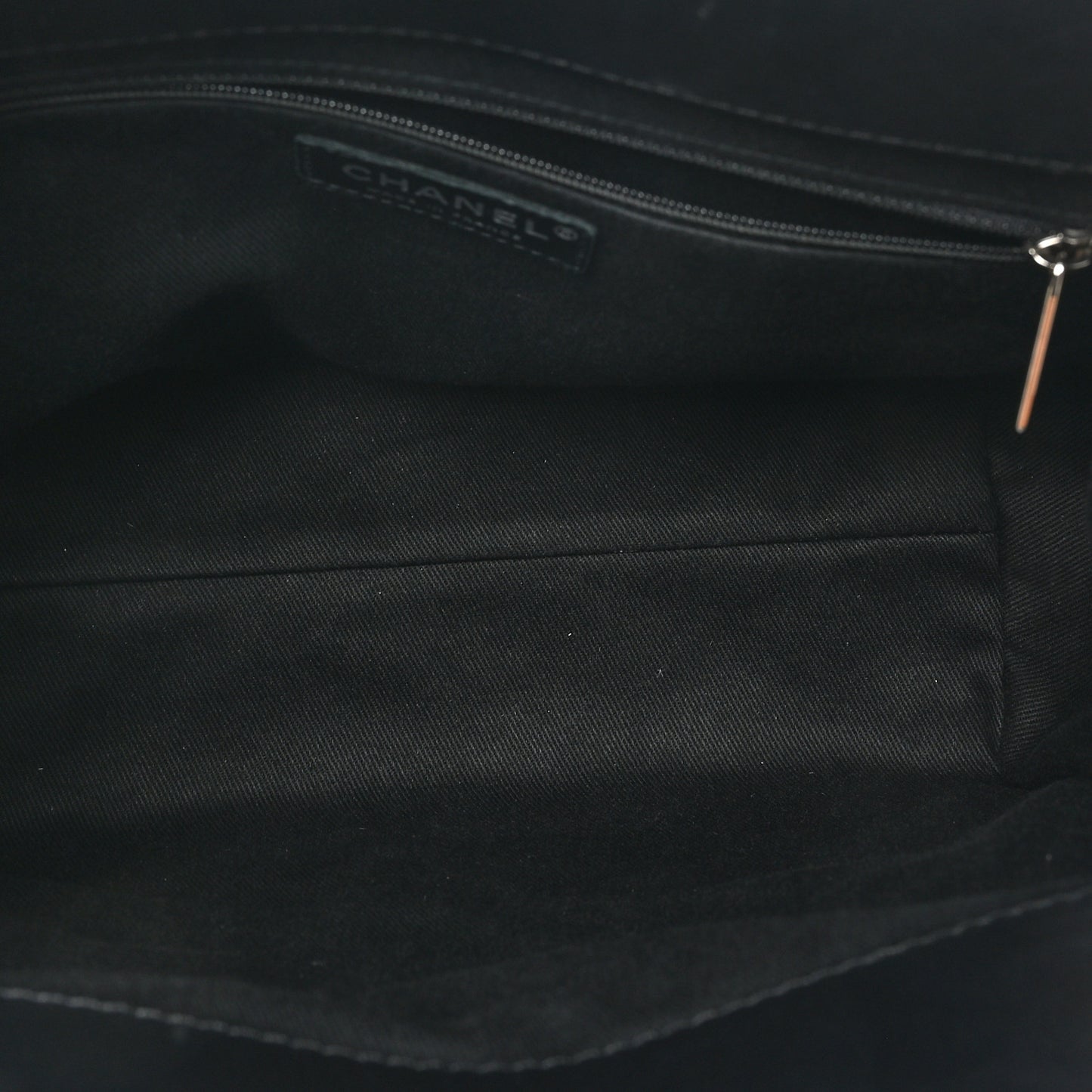 Patent Quilted Timeless CC Shopping Tote Black