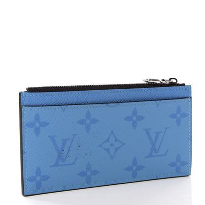 Louis Vuitton Taigarama Coin Card Holder Blue Lagoon 2 of 6