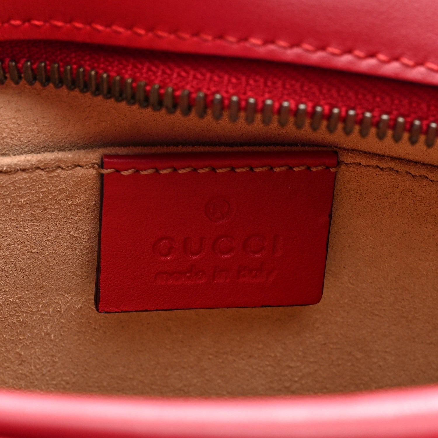 Gucci Calfskin Matelasse Small GG Marmont Chain Shoulder Bag Hibiscus Red 6 of 9