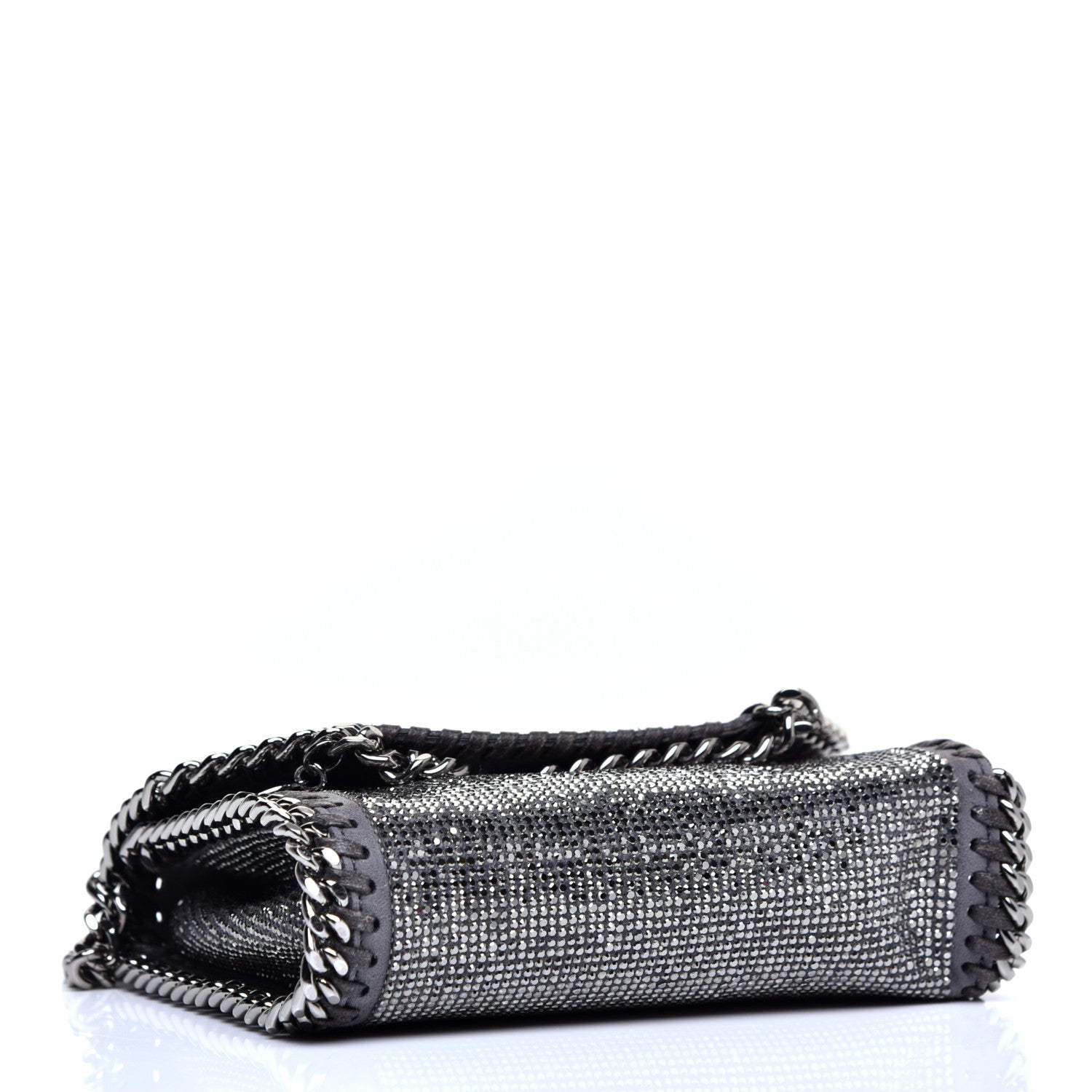 Stella McCartney Crystal Stones Tiny Fold Over Falabella Grey 4 of 9