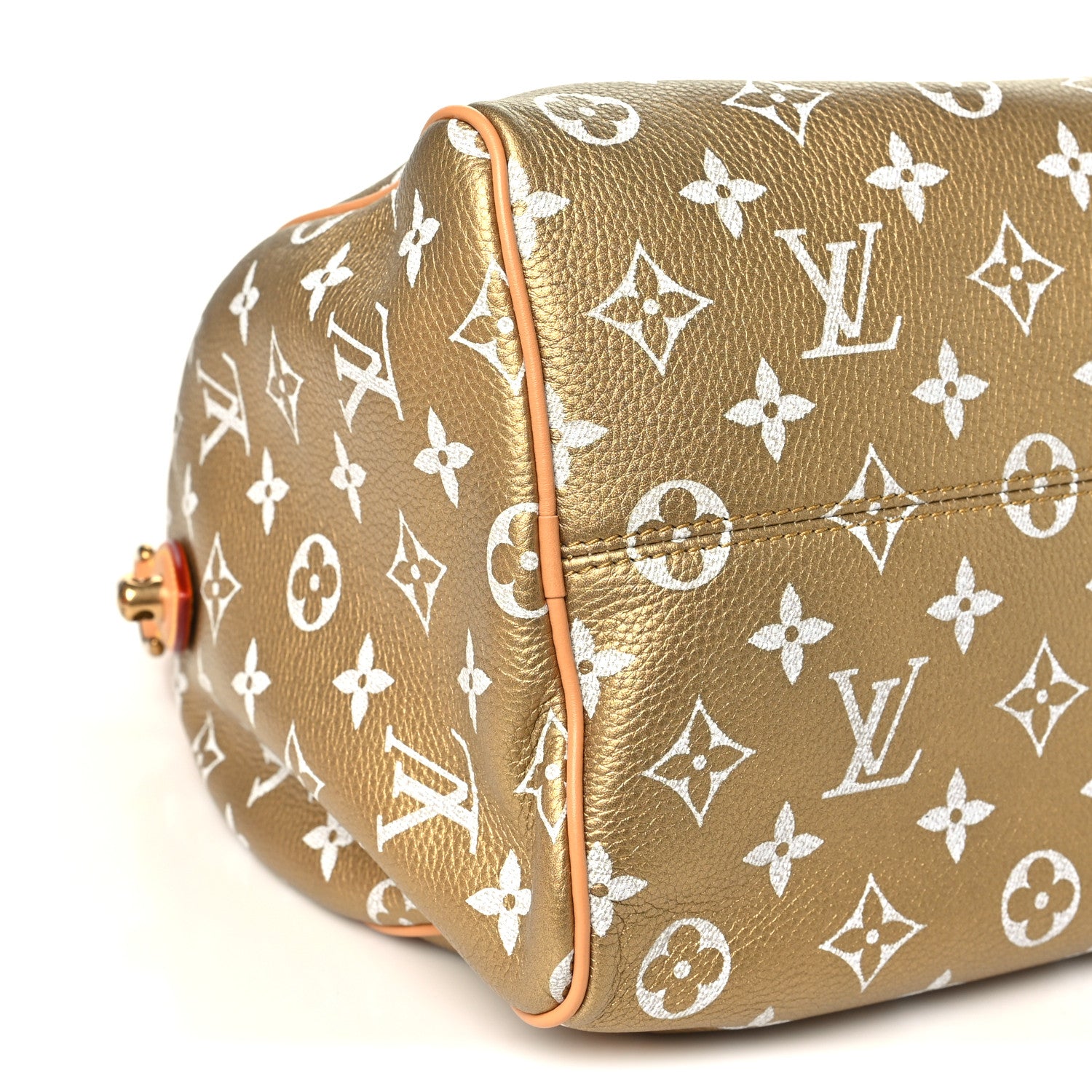 Louis Vuitton Metallic Calfskin Monogram Speedy P9 Bandouliere 30 Gold Kintsugi 10 of 11