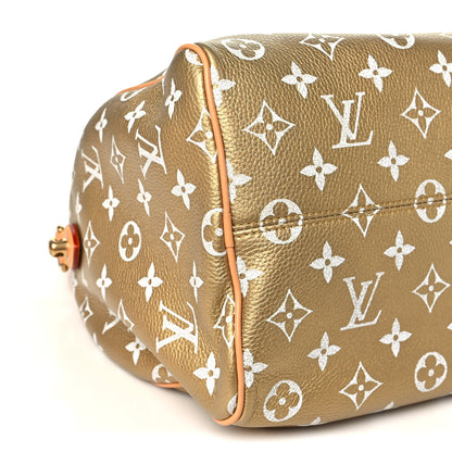 Louis Vuitton Metallic Calfskin Monogram Speedy P9 Bandouliere 30 Gold Kintsugi 10 of 11