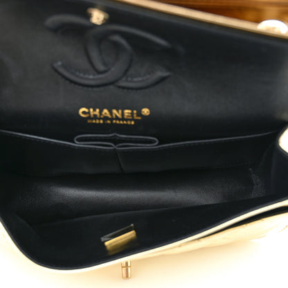 Chanel Hammered Metallic Calfskin Quilted Small Double Flap Gold 5 of 12