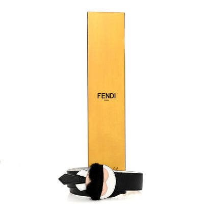 Fendi Vitello Dolce Mink Fur Karlito Inlay Strap You Black Multicolor 5 of 5