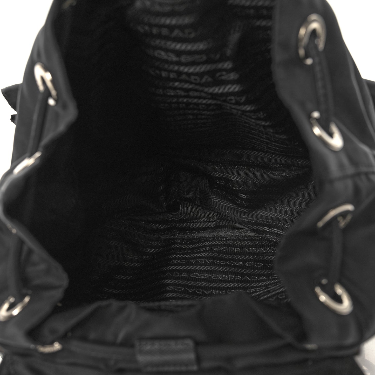 Tessuto Nylon Saffiano Small Backpack Black