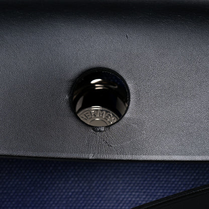 Hermes Toile H Berline Vache Hunter Herbag Zip PM 31 Bleu Encre Black 11 of 11