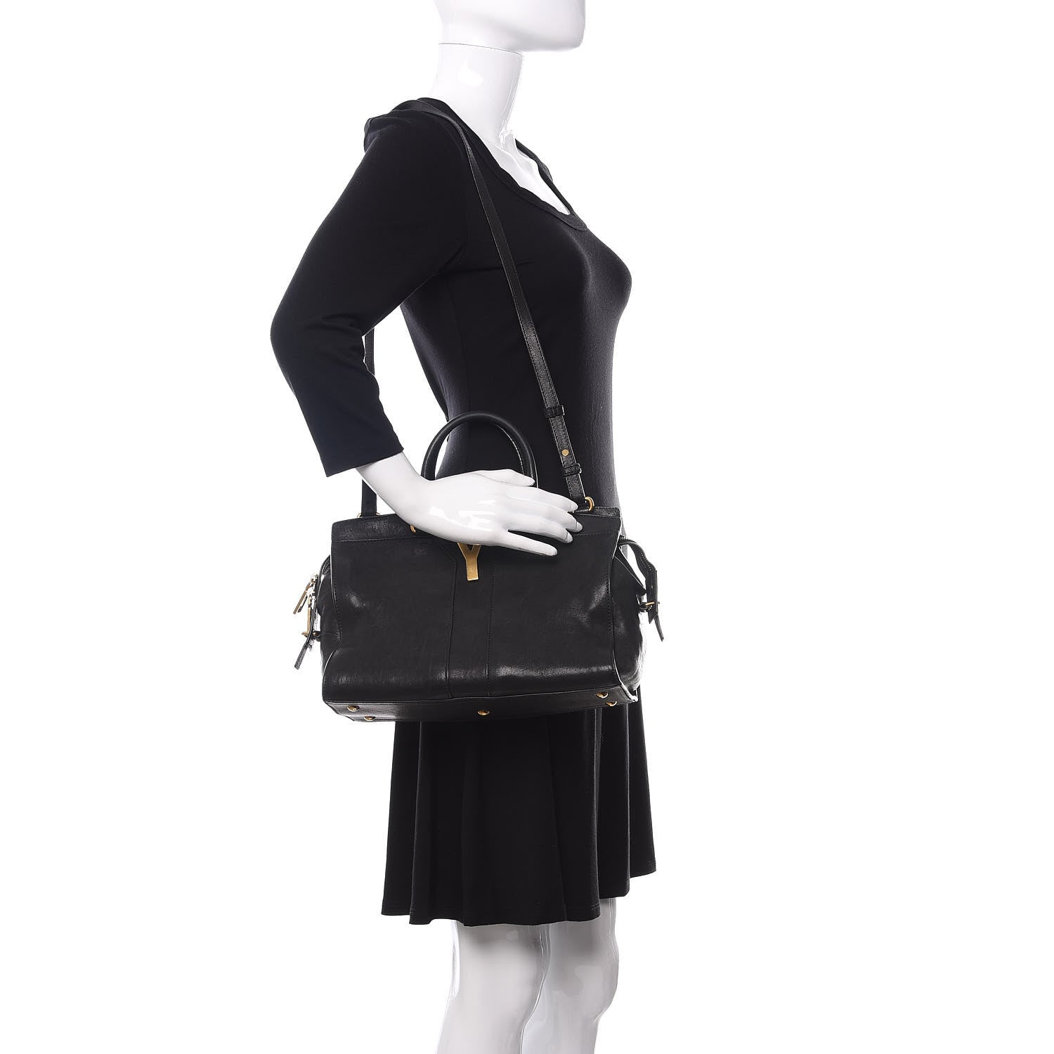 Saint Laurent Sheepskin Small Cabas ChYc Black 2 of 14