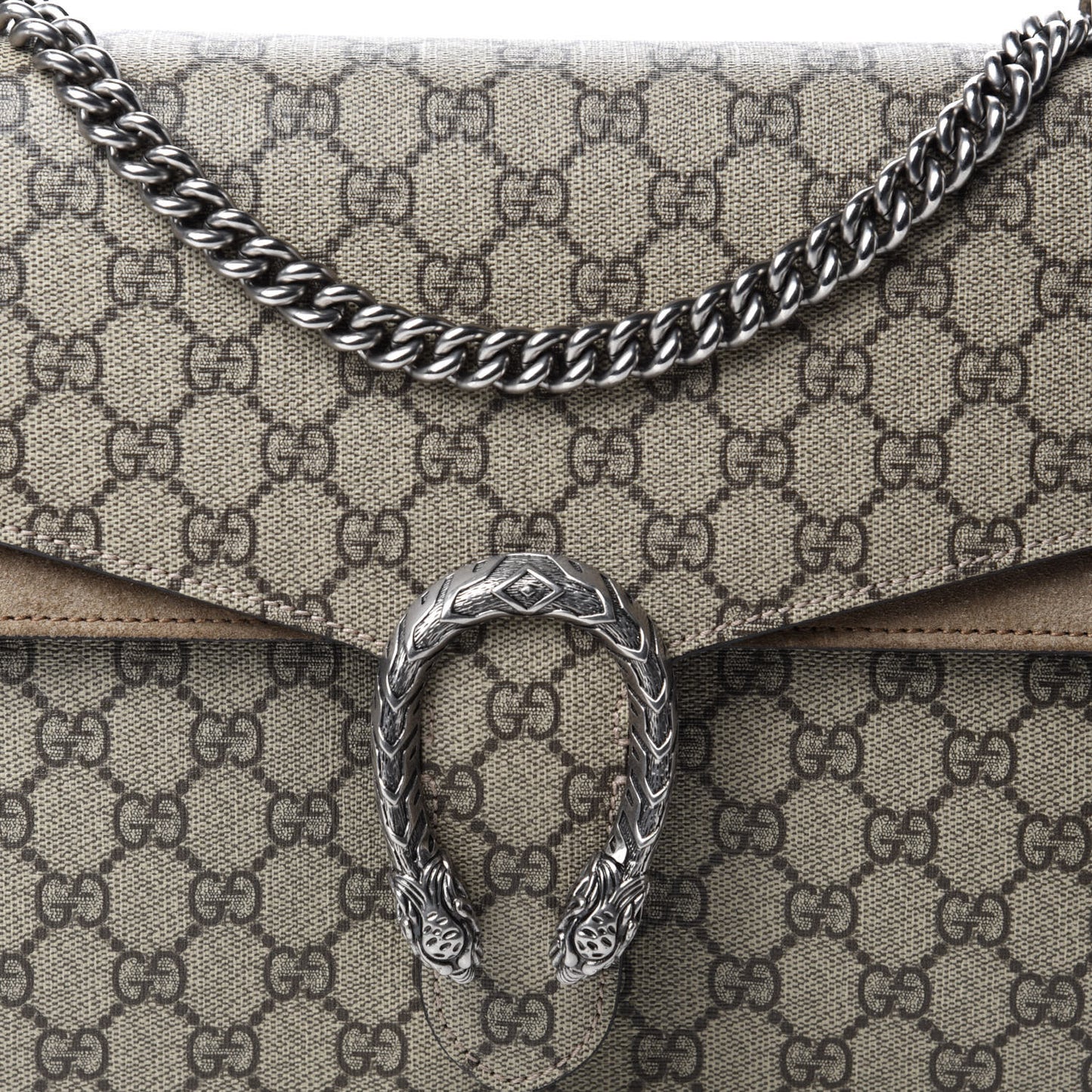 GG Supreme Monogram Medium Dionysus Shoulder Bag Taupe