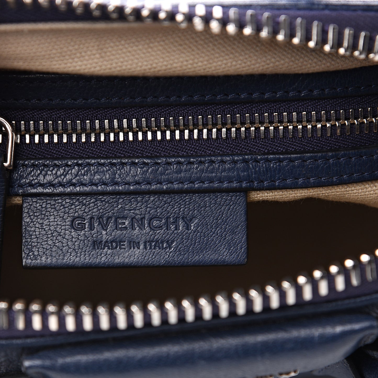 Sugar Goatskin Mini Antigona Navy