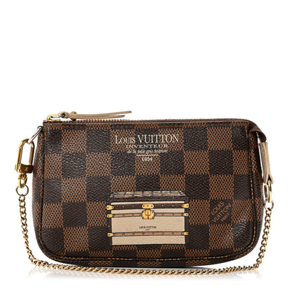 Louis Vuitton Damier Ebene Trunks and Locks Mini Pochette Accessories 1 of 8