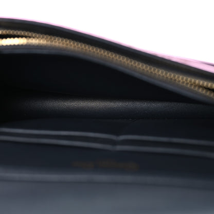 Christian Dior Metallic Patent Micro-Cannage Diorama Wallet on Chain Pouch Pink 5 of 10