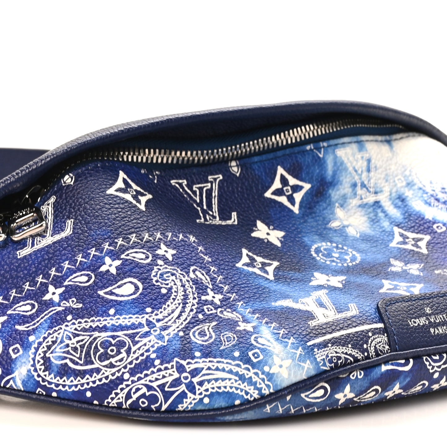 Cowhide Monogram Bandana Discovery Bumbag PM Blue