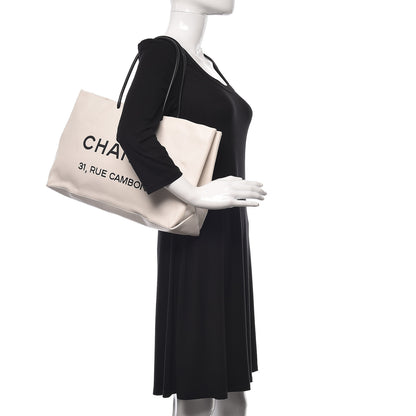 Chanel Calfskin Large Essential 31 Rue Cambon Tote White Black 2 of 14