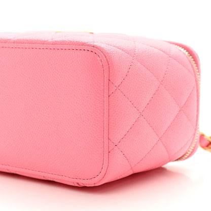 Chanel Shiny Caviar Quilted Pick Me Up Vanity Case Pink 10 of 11