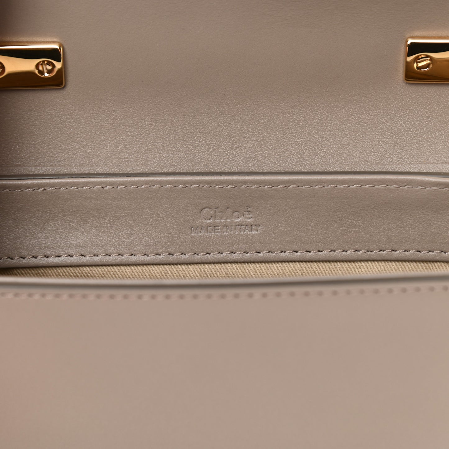 Shiny Calfskin Suede Mini C Double Carry Motty Grey
