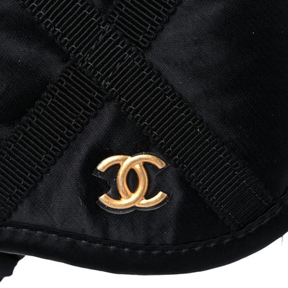 Chanel Nylon Grosgrain Lifestyle Pouch With Sleep Mask Black 14 of 15