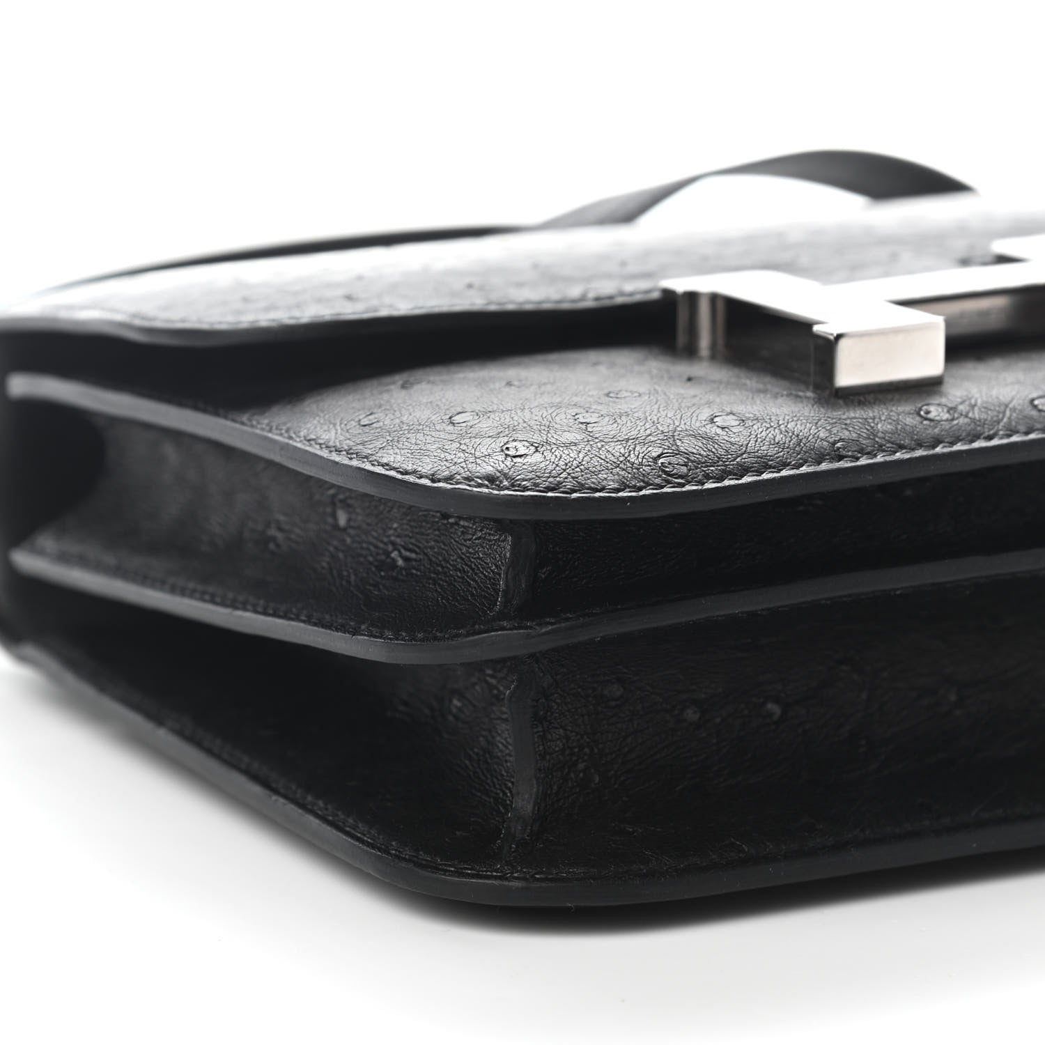 Hermes Ostrich Constance 18 Black 8 of 9
