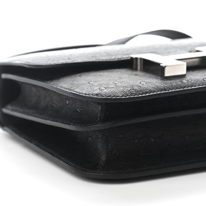 Hermes Ostrich Constance 18 Black 8 of 9