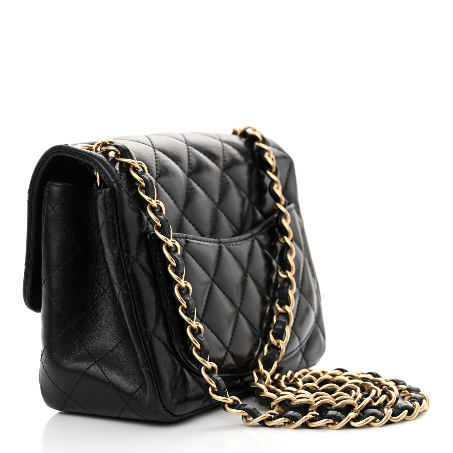 Chanel Lambskin Quilted Mini Square Flap Black 3 of 12