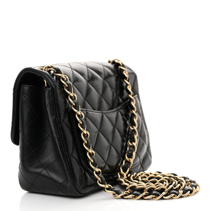 Chanel Lambskin Quilted Mini Square Flap Black 3 of 12