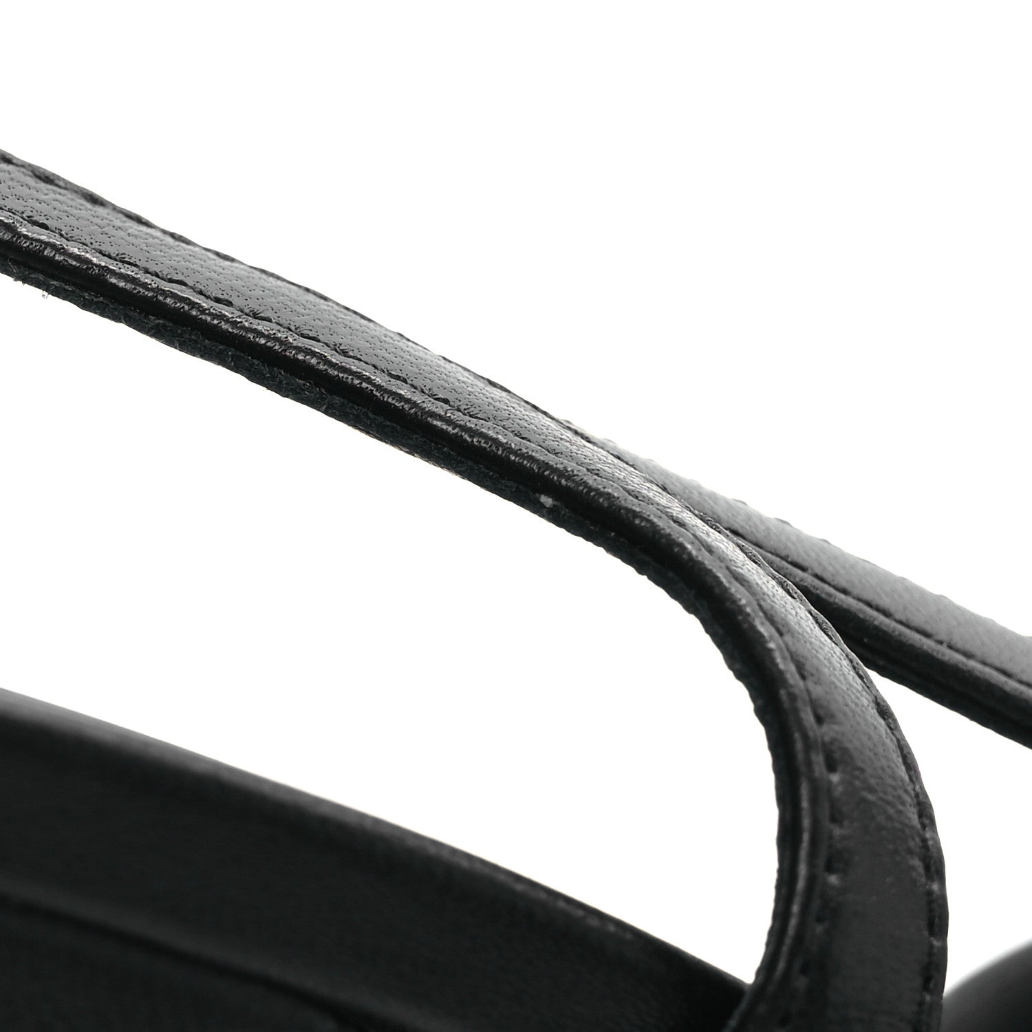 Chanel Lambskin Cap Toe CC Slingback Sandals 39.5 Black Dark Grey 12 of 13