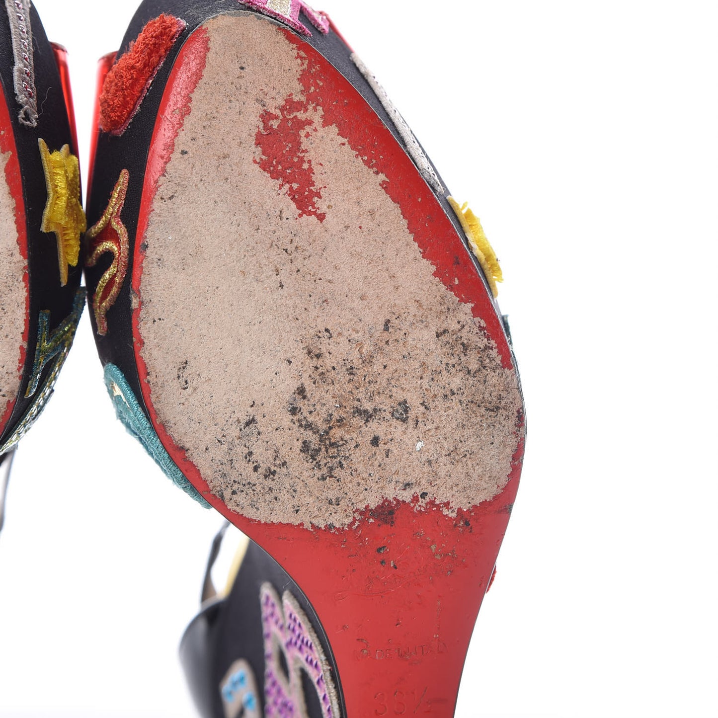 Patent Loubi Zeppa 140 Wedges 38.5 Black Red