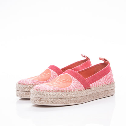 Louis Vuitton Canvas Blue Shore Espadrille Flats 36.5 Corail 3 of 7